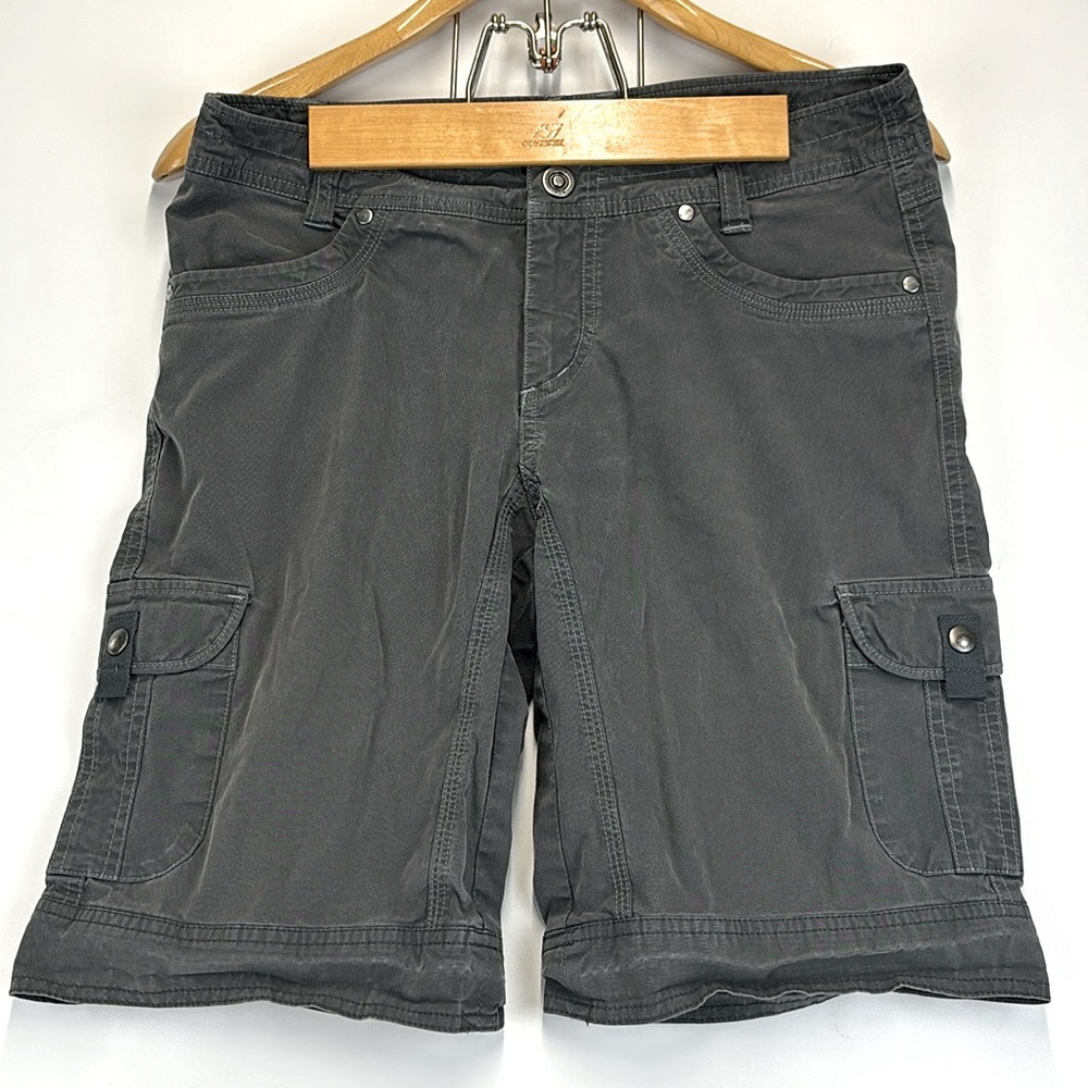 KUHL Cargo Womens Stretch Outdoors Hiking Trek Shorts Gray Size 8